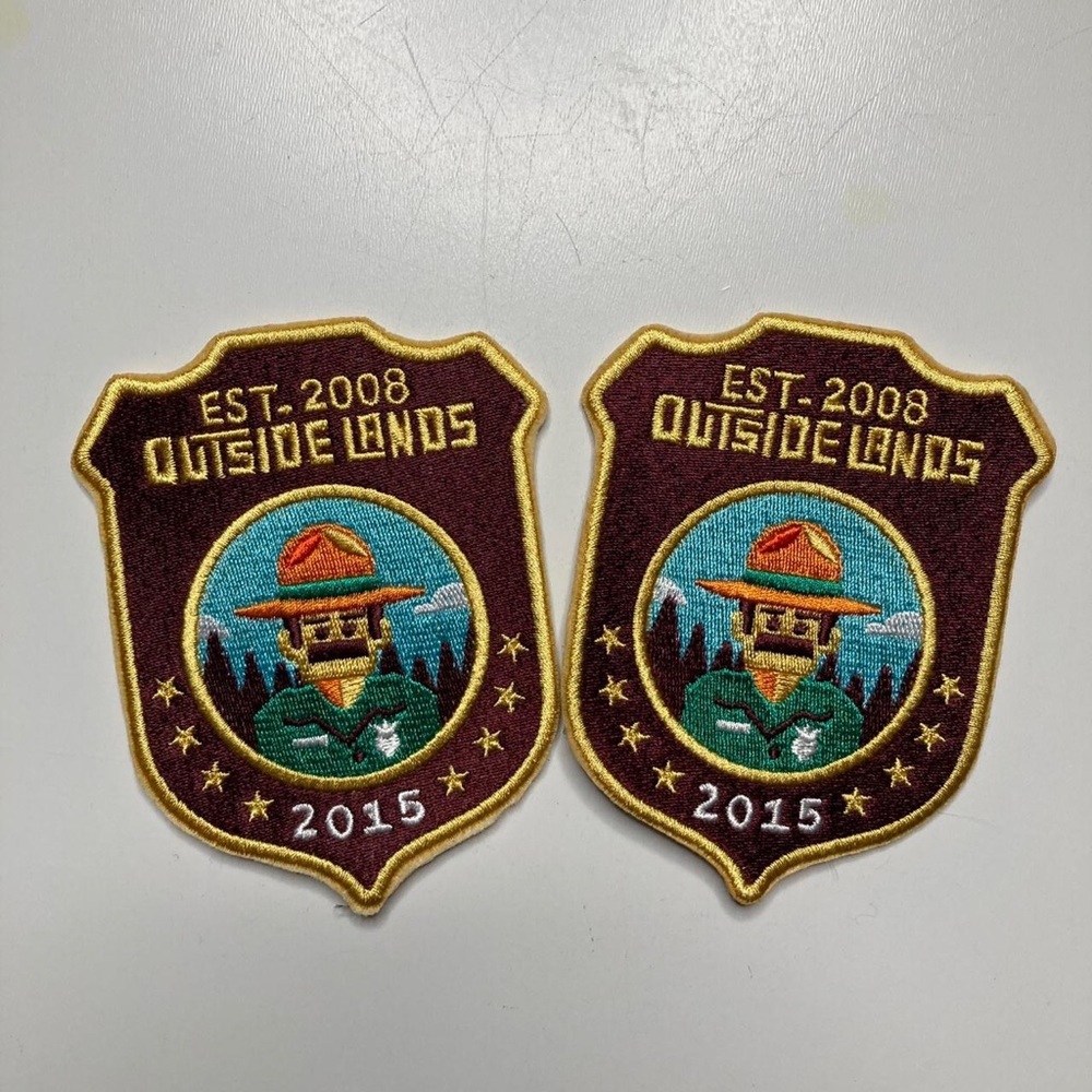 Brand new 2015 Outside Lands San Francisco Music Festival Patches (1 pair)